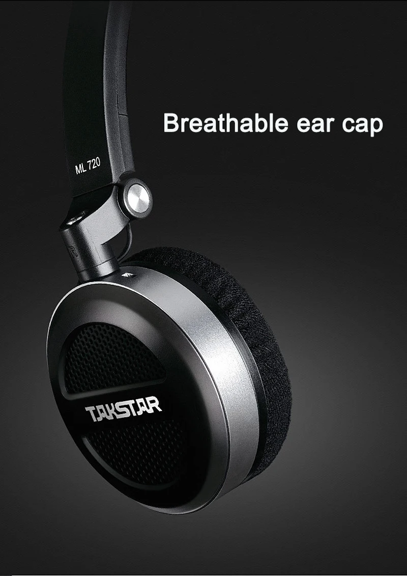 Новые наушники TAKSTAR ML720, гарнитура для музыки, DJ наушники, профессиональные мониторы, складные наушники с микрофоном для ПК, iPhone, iPad