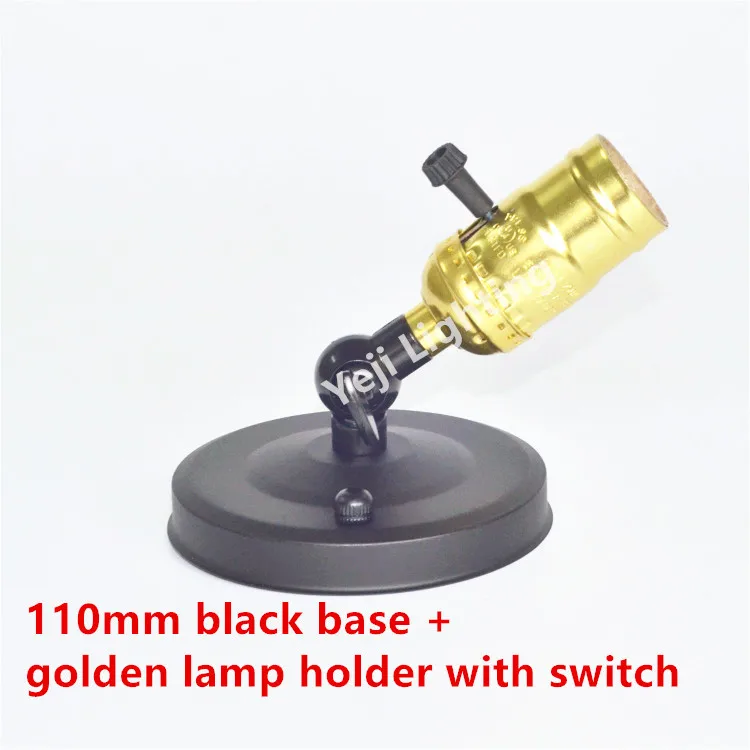 Черный потолочный розовый навес 110 мм Винтажный Золотой подвесной светильник с