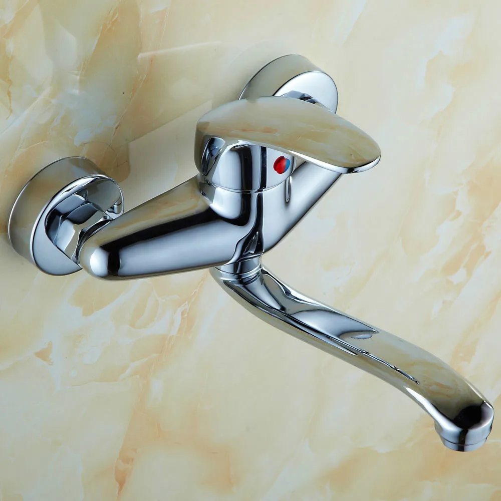 Медь в стену типа горячей и холодной воды кран кухонный мойка для бассейна