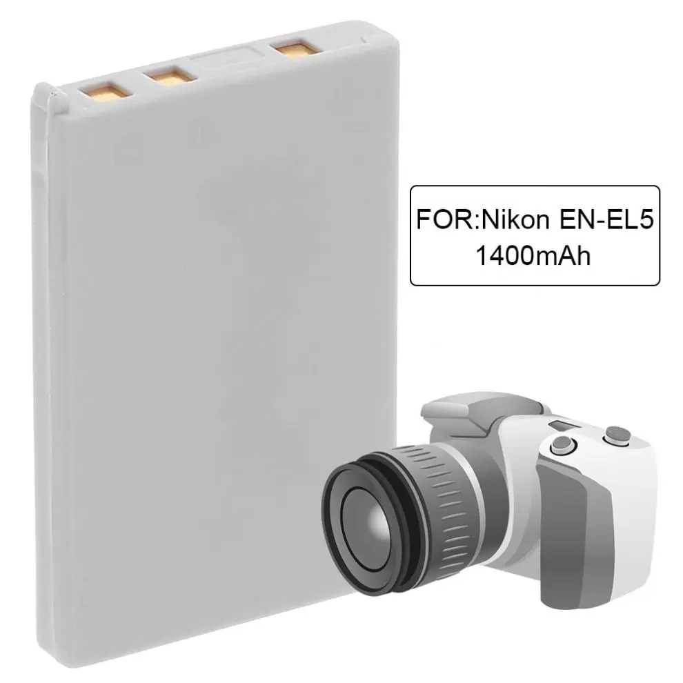 3 7 V 1400 мА/ч EN-EL5 Li-Ion Перезаряжаемые цифровой Камера Батарея для Nikon Coolpix 3700 4200 5200 5900