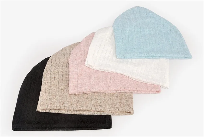 Хлопковая шапка с отверстием для хвоста весна лето Skullies Beanies женский шарф на шею шапка двойного назначения головной убор дышащий тюрбан для волос Повседневная для девочек