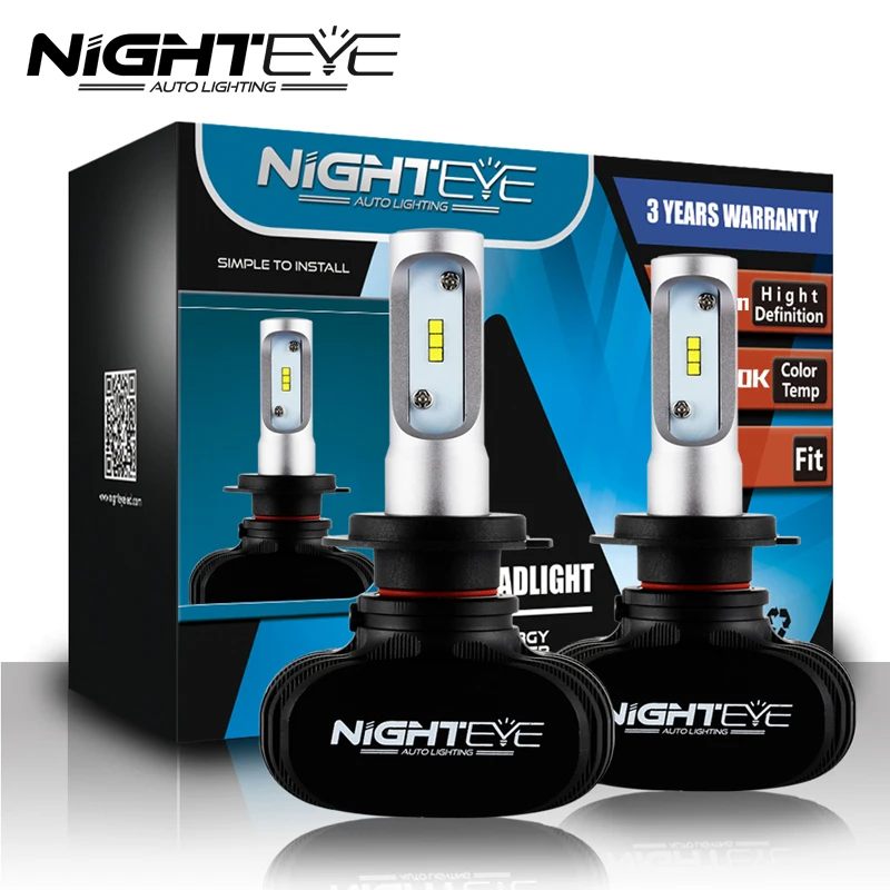 NIGHTEYE S1 H7 светодиодный светильник 50 Вт 8000лм все в одном автомобиль s лампа фары