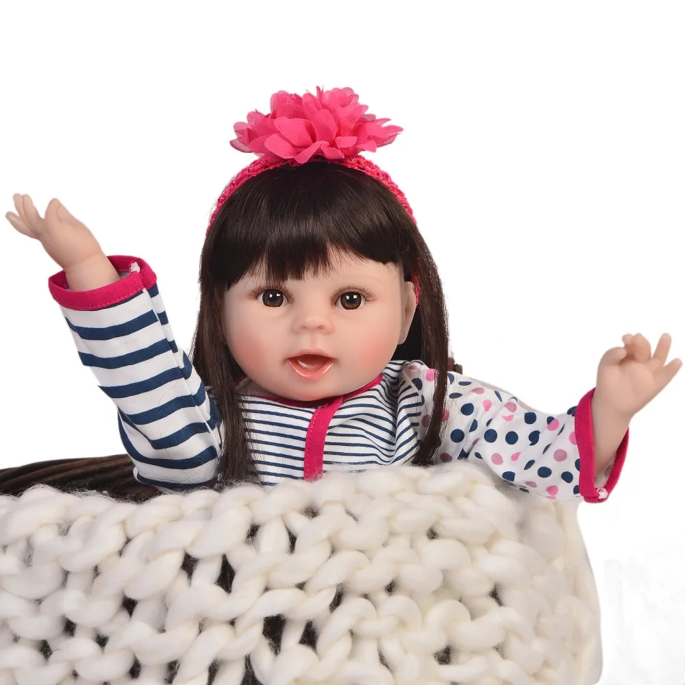KEIUMI Lifelike 55 cm Reborn Dolls Soft Silicone Stuffed Body Fashion Baby Doll Toys For Kids Christmas Gifts Playmate | Игрушки и хобби