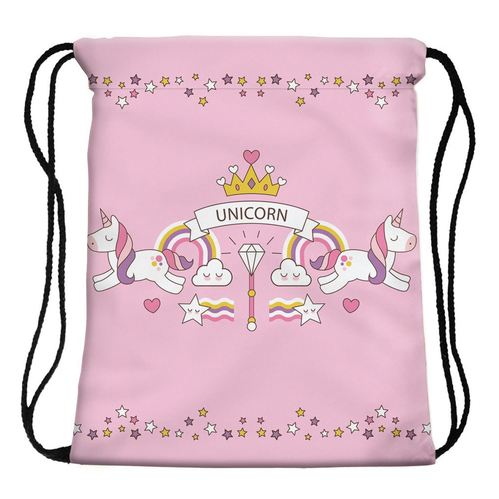 Deanfun женские сумки на шнурке с единорогом 3D принтом розовые школьные для девочек
