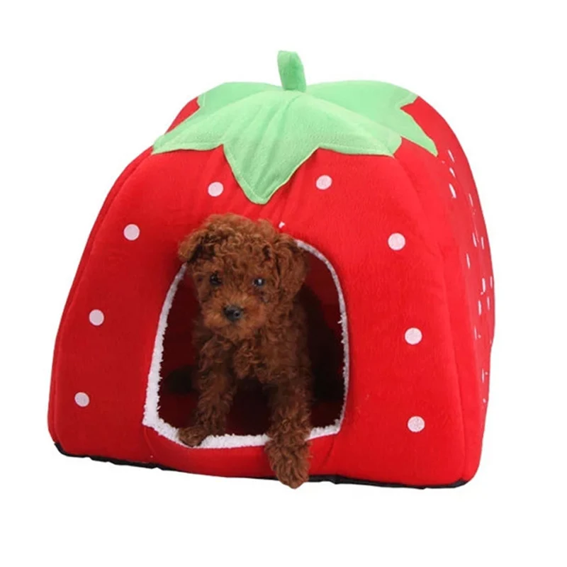 Высокое качество Дом собак Мягкая Клубника кошка кролик Кровать Питомник Doggy