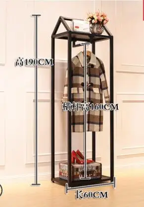 Витрина для магазина одежды, настенные вешалки для женского магазина, золотые вешалки для одежды, боковая подвесная комбинация