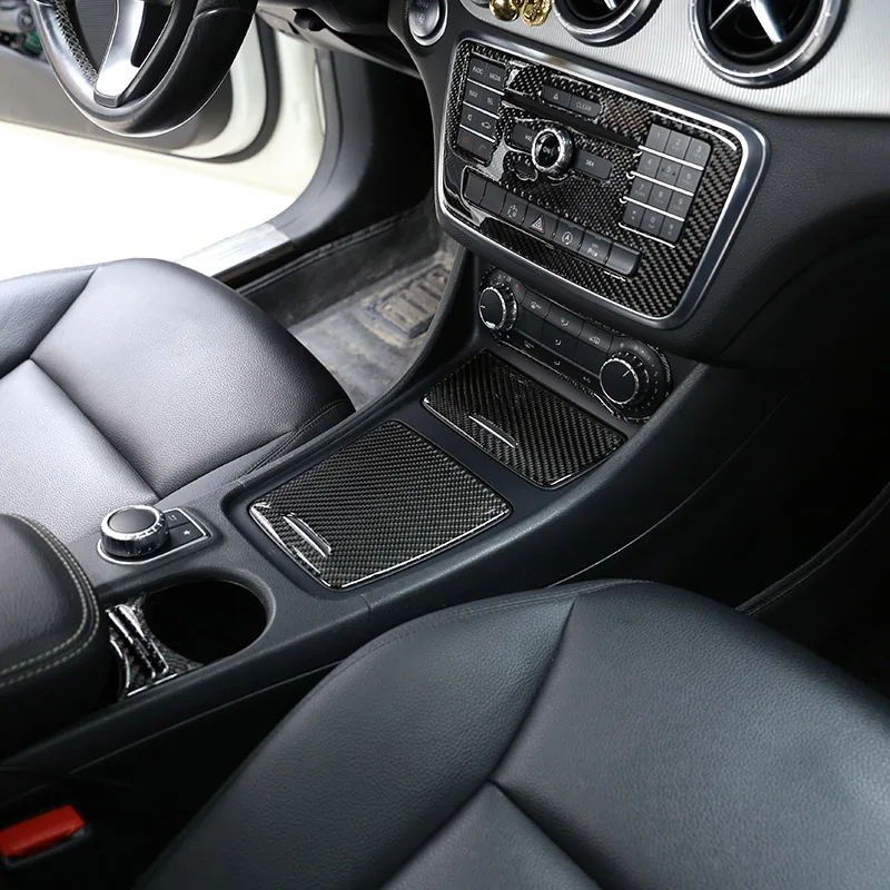 Карбоновая рамка для коробки хранения внутри салона Mercedes Benz CLA GLA A Class W117 C117 W176 X156