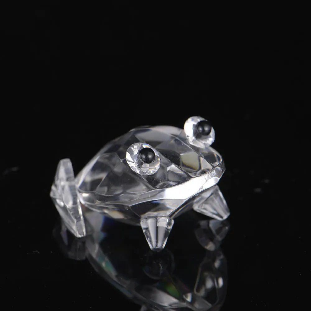 Crystal Cute Frog Prince Figurines Ornament Glass Animal Paperweight Art Collection Home Table Decors Christmas Kids Favor Gifts | Дом и сад