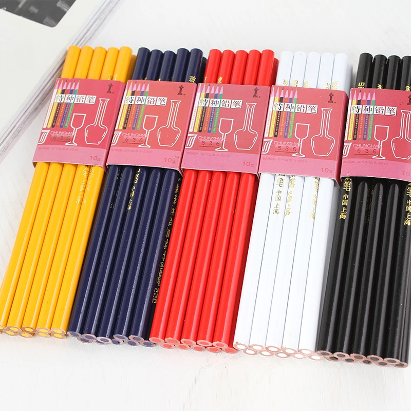 S Set Hb Special Pencil For Glass Leather Plastic Metal Porcelain Marker
