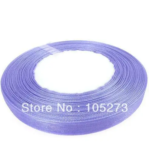 Различные Цвета Sheer Органза Ленты 50 Двор Rolls 10 мм Сирень Цвет Хорошо Для Ювелирных