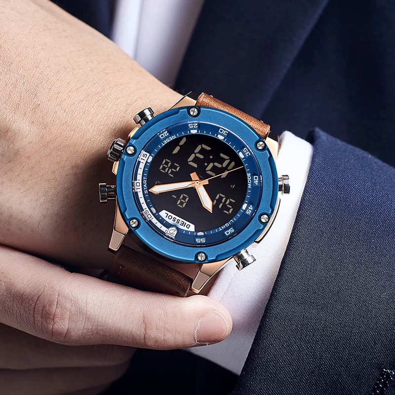 DIESSOL часы для мужчин лучший бренд класса люкс спортивные цифровой в стиле