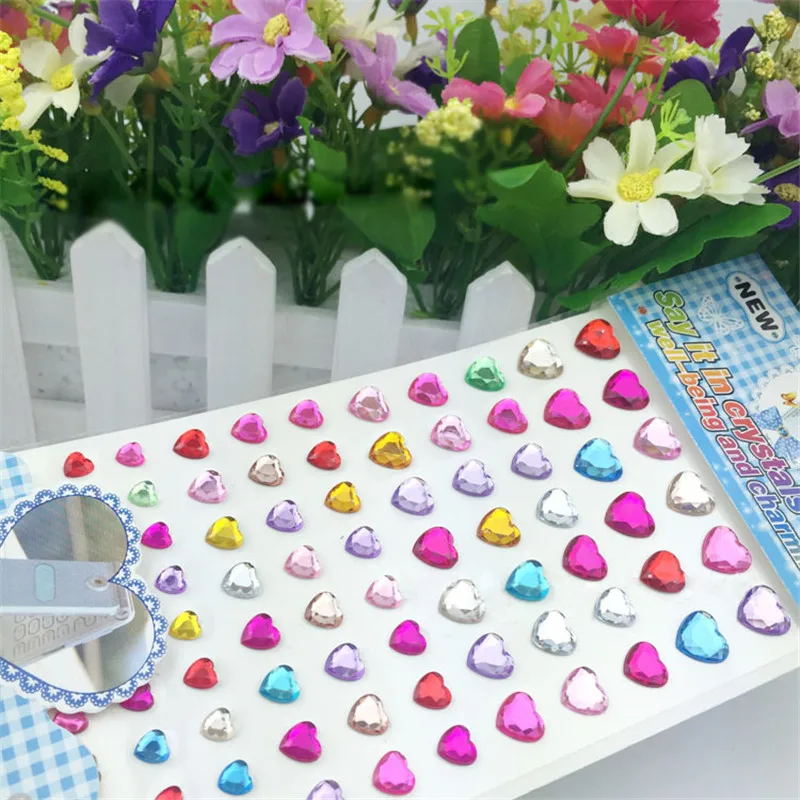 Сердце Мотив Стразы Плоской задней Бусы Наклейка Телефон Автомобиль Ногтей