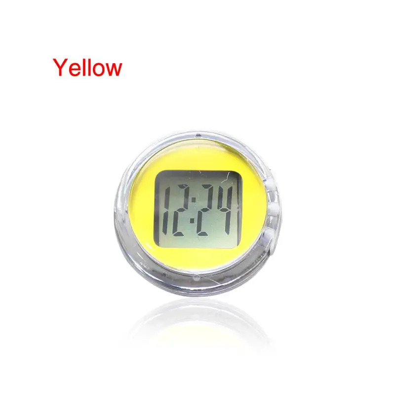 yellow clock Scl moto s-Универсальный moto rcycle часы водонепроницаемый палка-на кронштейн для мотоцикла часы мото цифровые часы мото часы ATV Racing - Цвет: yellow clock
