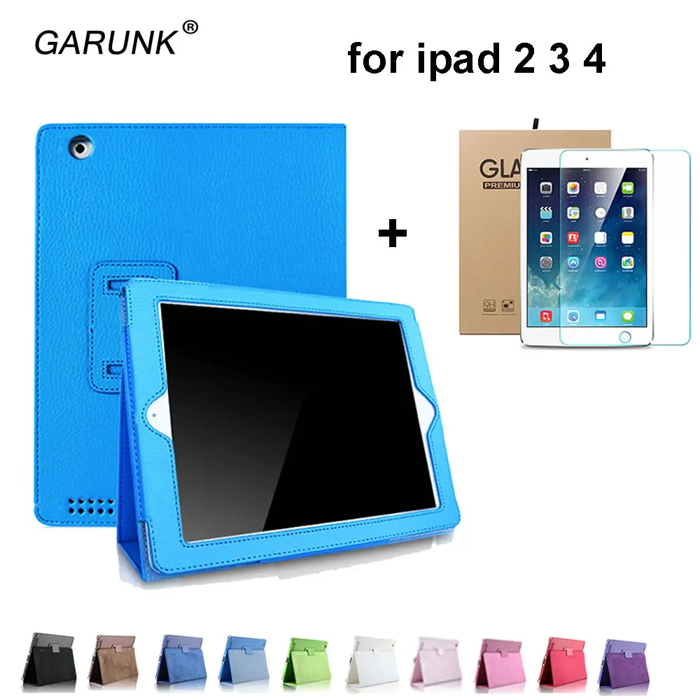 Для Apple ipad 2 3 4 чехол для планшета 9 7 дюймовый кожаный с подставкой + защита из