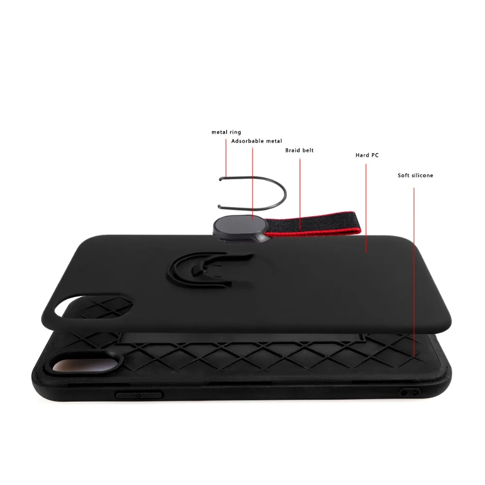 Fashion Finger Ring Holder Case For iPhone 6 6S 7 8 Plus XS X 5 5S SE Max XR Shockproof Armor Phone Cover |