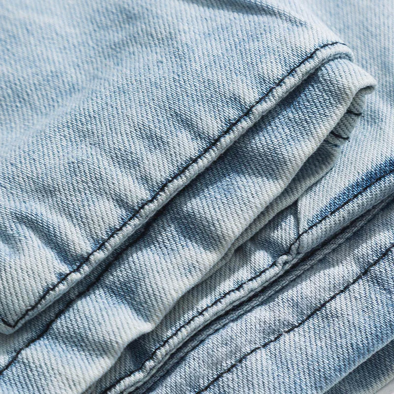 Мужские джинсовые шорты в стиле хип-хоп Короткие мешковатые шорты-карго