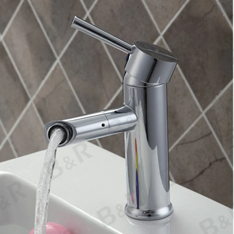 

Freeshipping Single Hole cold and hot water basin bathroom faucet Kitchen faucet torneiras banheiro G 7028