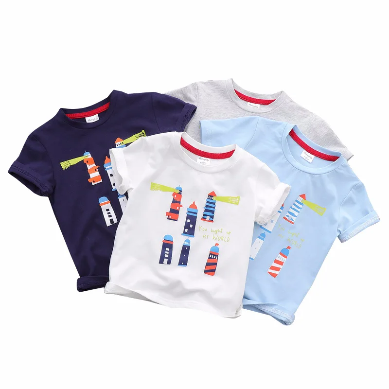 

Boys Short Sleeve Tops 2018 Brand Spring Clothing Baby Boy Cartoon Full Printed Pattern Children T Shirts for Kids Boys Clothes