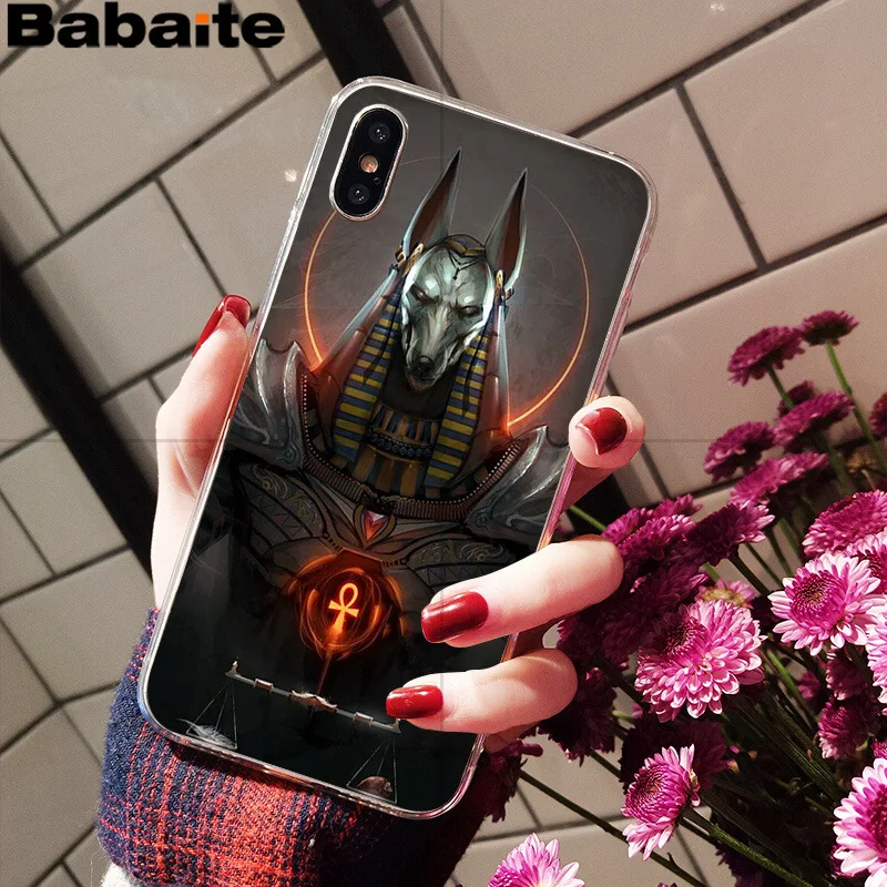 1 Babaite Egypt Anubis Ультратонкий чехол для телефона с мультяшным рисунком для Apple iPhone 8 7 6 6S Plus X XS max 5 5S SE XR - Цвет: 1
