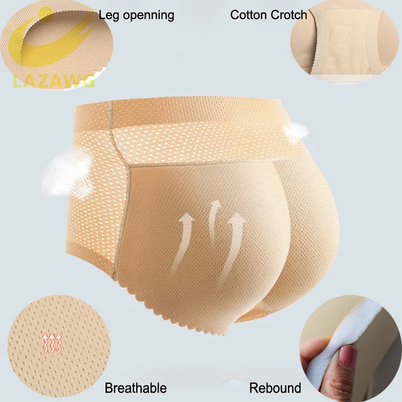 LAZAWG женское сексуальное белье для подъема ягодиц Трусы-шорты с подушечкой для увеличения бедер дышащее нижнее белье для похудения пуш-ап большая задница