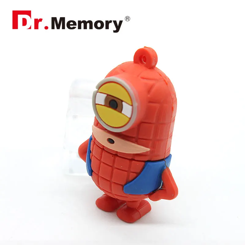 spider USB флеш-накопители с милыми миньонами, 64 ГБ, флеш-накопитель с героями мультфильмов, 32 ГБ, флеш-диск с аниме супергероями, персональная карта памяти, 16 ГБ, подарки - Цвет: spider