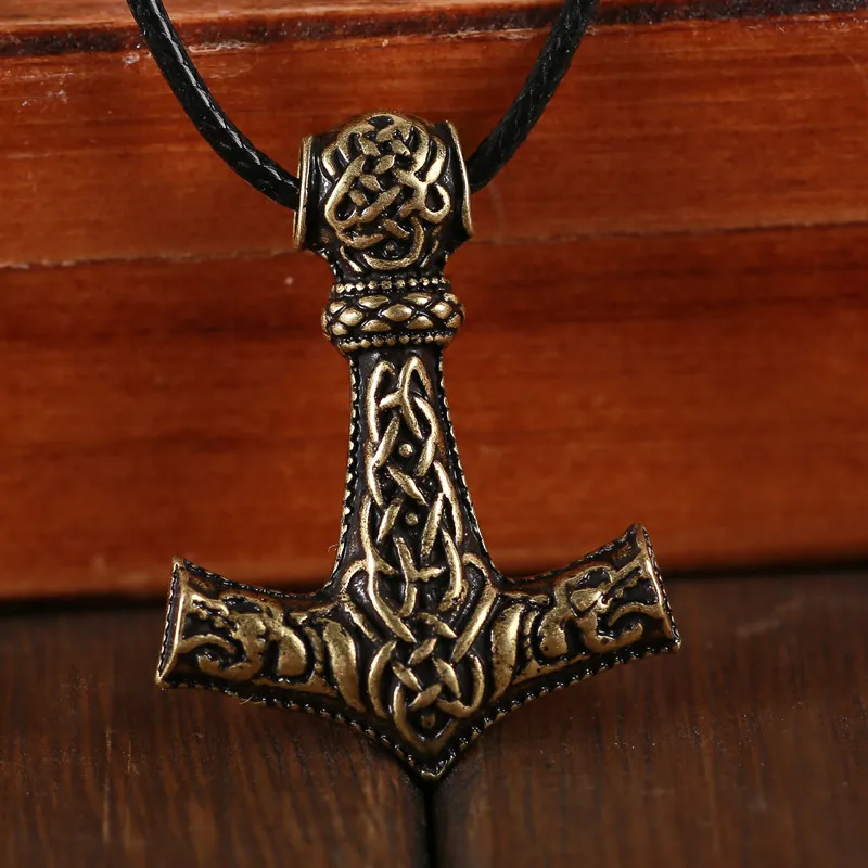 Молот викинга кулон дракона в этническом Прямая доставка|Подвески| |