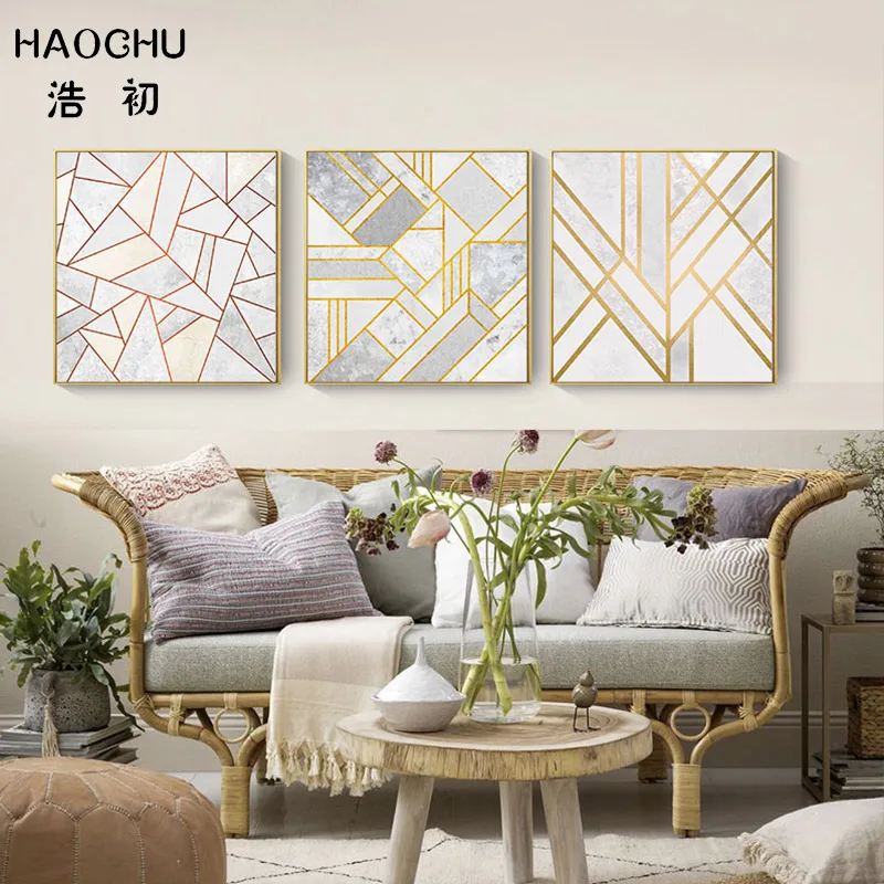 Абстрактные настенные плакаты от бренда HAOCHU Мрамор текстуры художественный