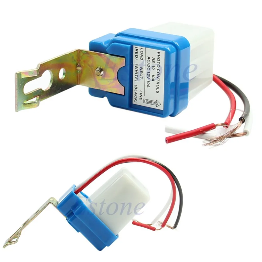 AC DC 12V 10A автоматическое Вкл/Выкл фотоэлемент уличный светильник фотореле Сенсор