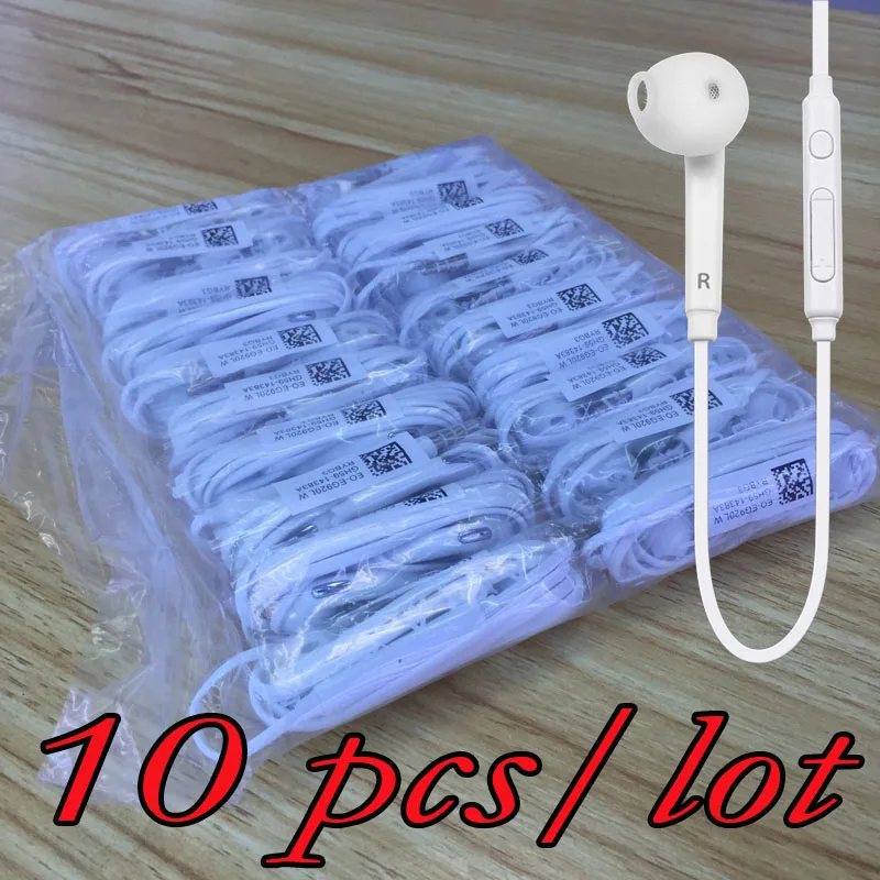 10 шт. наушники вкладыши с микрофоном для Samsung Galaxy S6 S7 Edge S8 S5 S4 S9 Note 8 7 5|earphone for xiaomi|sport