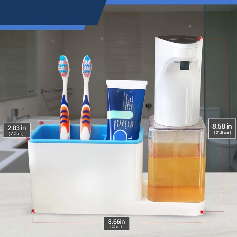 Premium 15 Oz Kitchen Soap Dispenser With Sponge Holder Automatic And Touchless Dispense Technology Perfect Packaging For Chri |