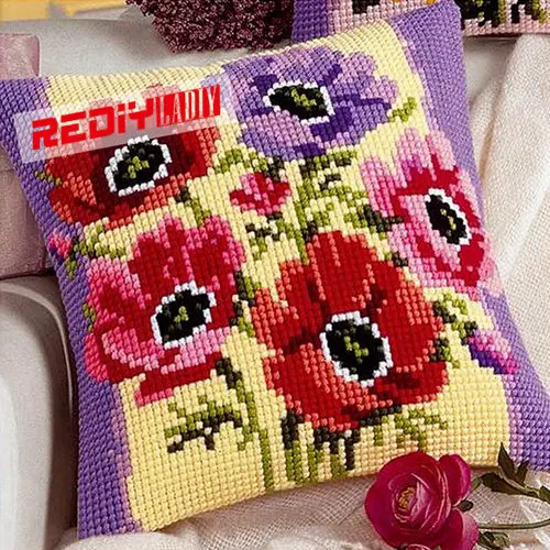 REDIY чехол для подушки с вышивкой крестиком подсолнухи декоративный чехол для подушки Комплект подушек для диванов - Цвет: CX0892
