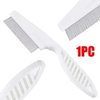 Mayitr 1 шт. высококомфортная металлическая гребень для вшей, гребень для волос, гребень для вшей с тонкими зубьями, инструмент для защиты от блох с ручкой для детей, домашних животных