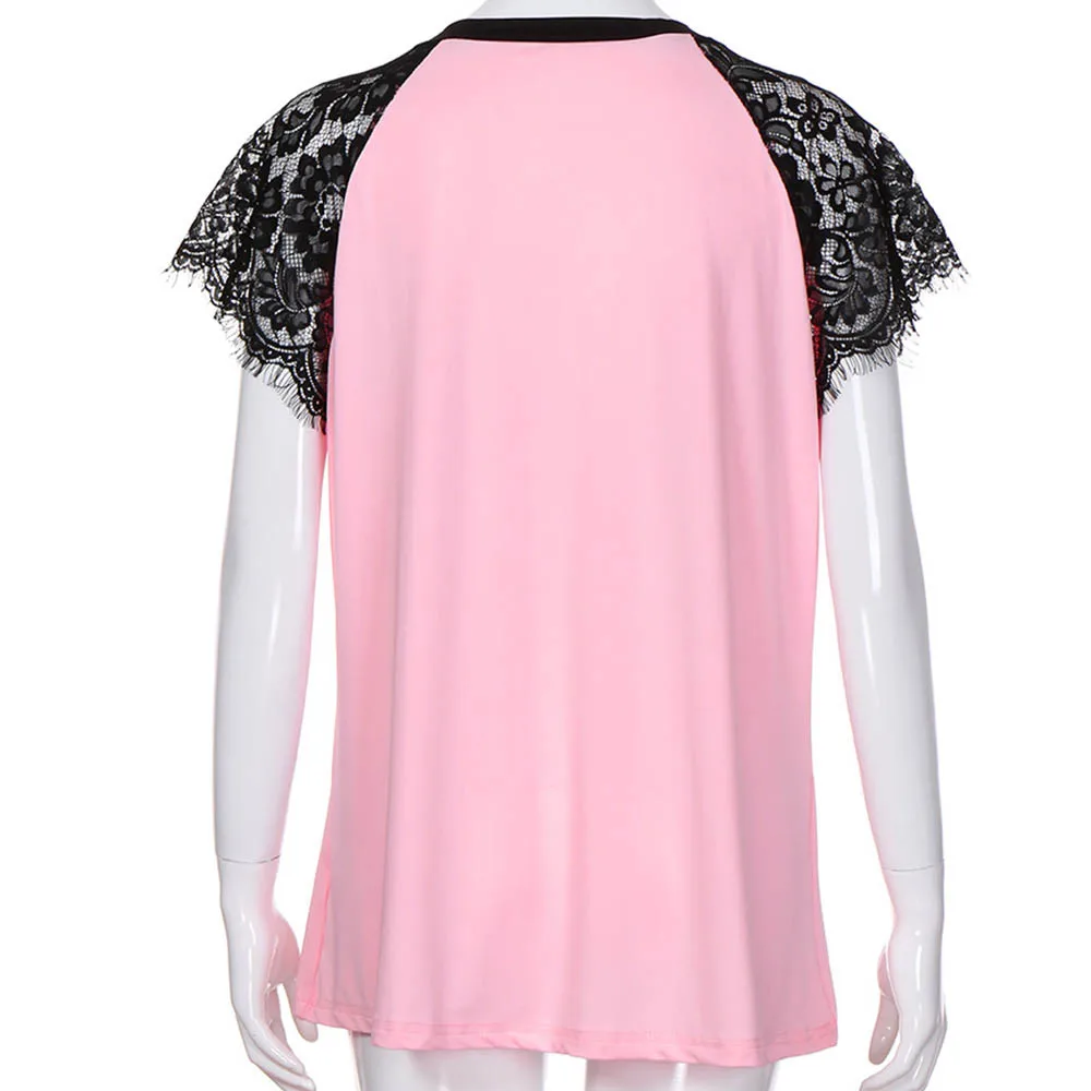 Женский топ с бисером кружевной v образным вырезом и коротким рукавом модель