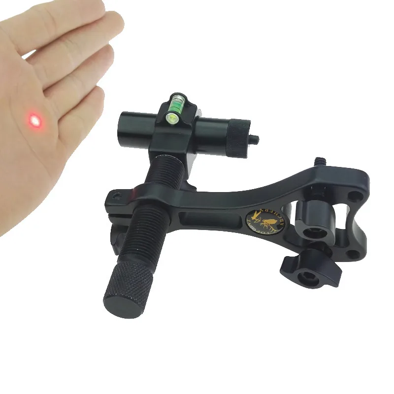 Стрельба из лука соединение лук центр лазерный Aligner алюминиевый красный прицел 360