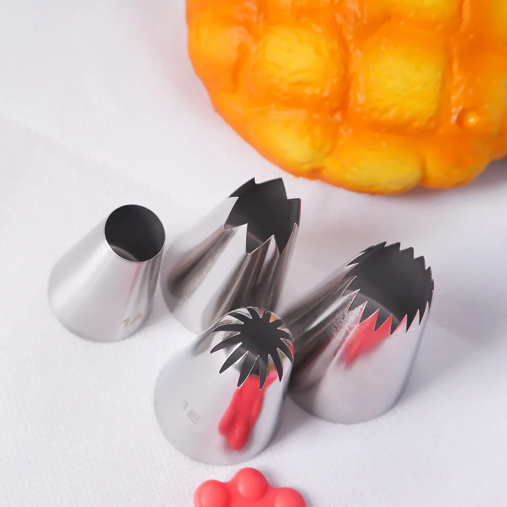 1/3/4/5/8/10 PCS Large Icing Piping Nozzle Russian Pastry Tips Baking Tools Cakes Decoration Set Stainless Steel Nozzles Cupcake | Дом и сад