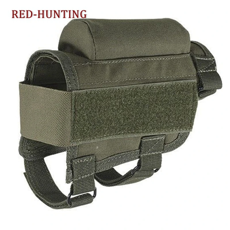 

Portable Adjustable Tactical Buttstock Rifle Cheek Rest Pouch Holder with Ammo Carrier Case Rifle Ammo Round Cartridge Bag