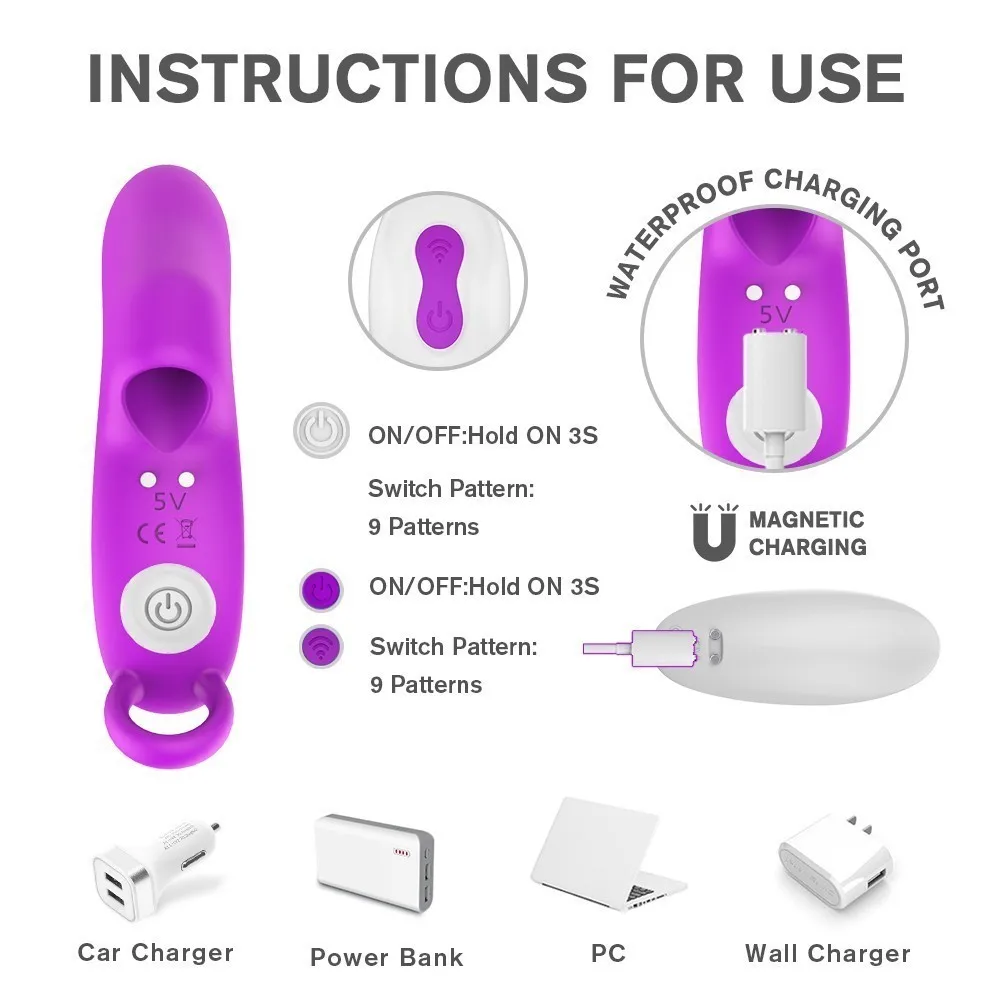APHRODISIA G spot Finger вибратор Мощный Стимулятор клитора мультискоростной Usb