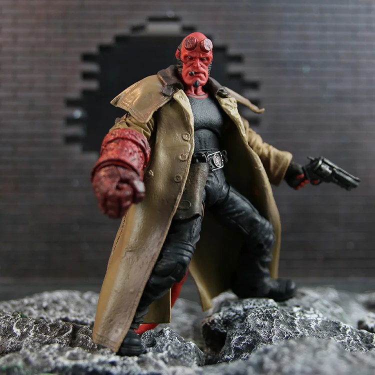 Фигурка Hellboy с сигарой самаритяна и большой малыш 6 дюймов|hellboy mezco|hellboy figure mezcohellboy |
