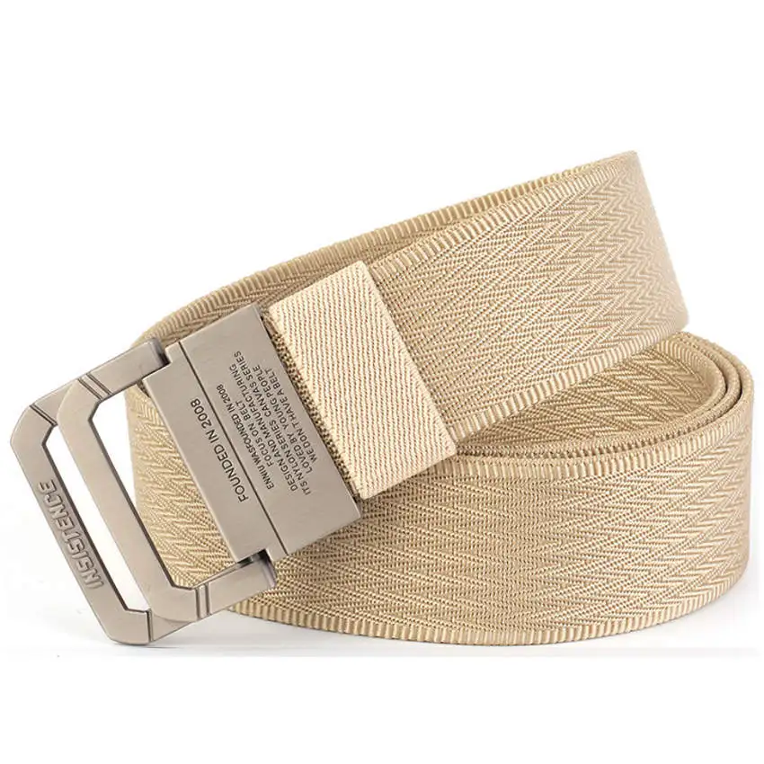Khaki Belt Мужской нейлоновый ремень для джинсов, повседневные тактические ремни, многофункциональный тренировочный тканевый армейский ремень с металлической пряжкой, мужской поясной ремень, подарок - Цвет: Khaki Belt