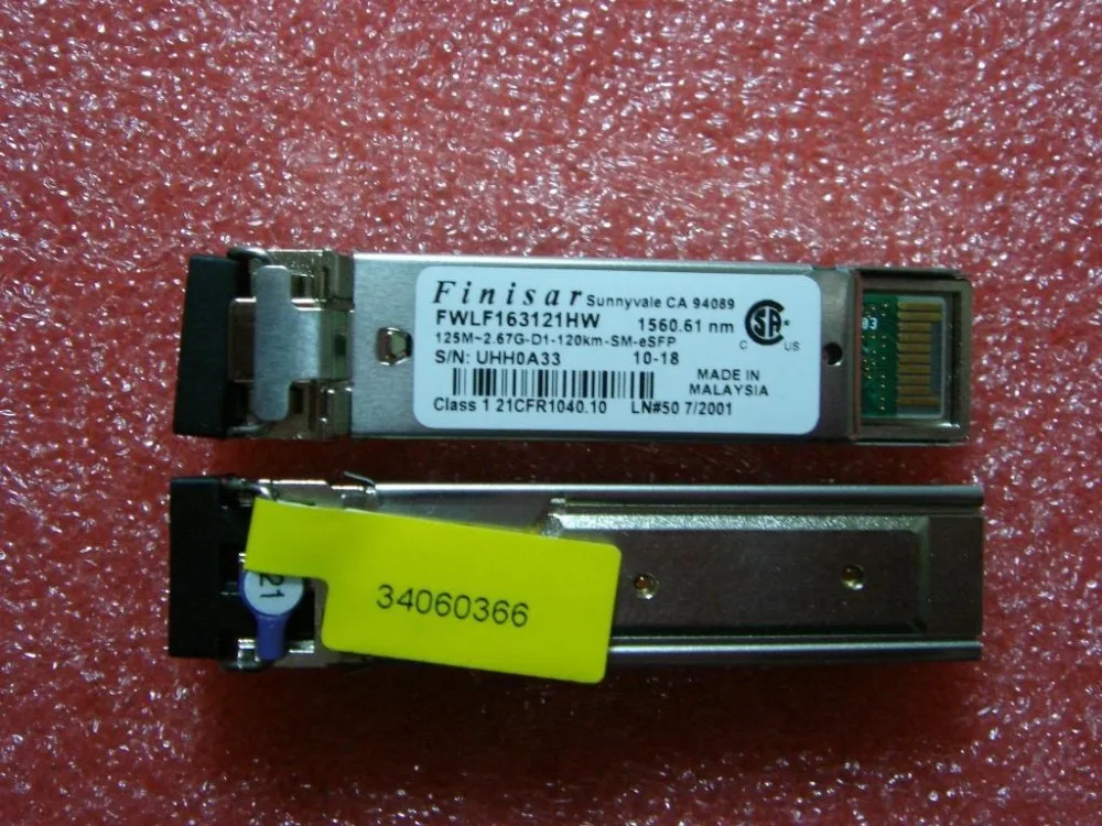 

Finisar FWLF163121HW, 1560.61NM 125M-2.67G-D1-120KM-SM-ESFP