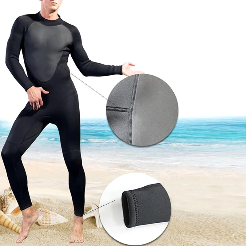 

Men Full Bodysuit Close-fitting Wetsuit 3mm Diving Suit Stretchy Swimming Surfing Snorkeling ZJ55