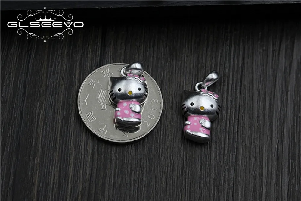 5pcs 925 Sterling Silver Charms Bracelet Necklace Cute Cat For Jewelry Making Pendant Diy XA0242 | Украшения и аксессуары
