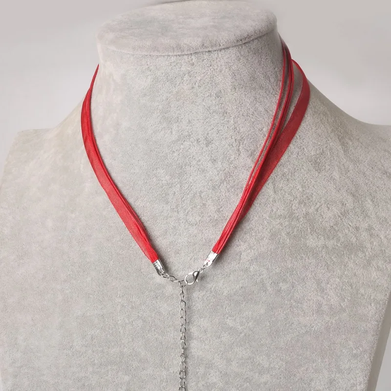 10 шт./лот шнур из органзы с застежкой Лобстер для самостоятельного изготовления