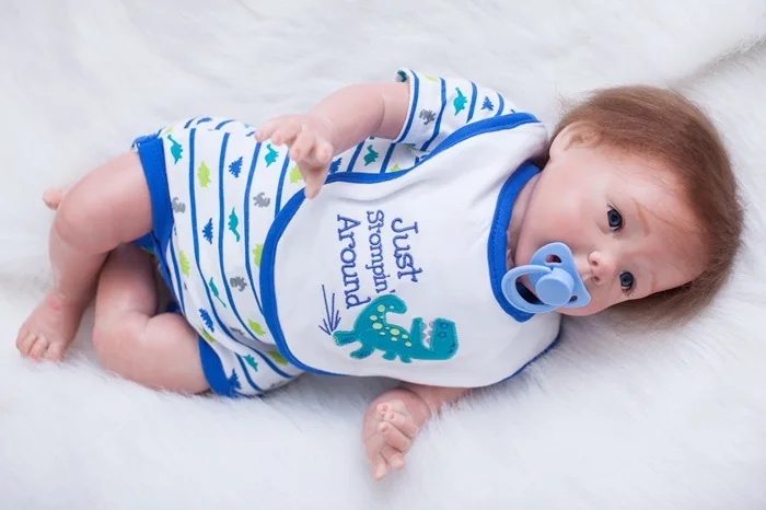 20 дюймов ручной работы кукла новорожденная Реалистичная мягкая виниловая