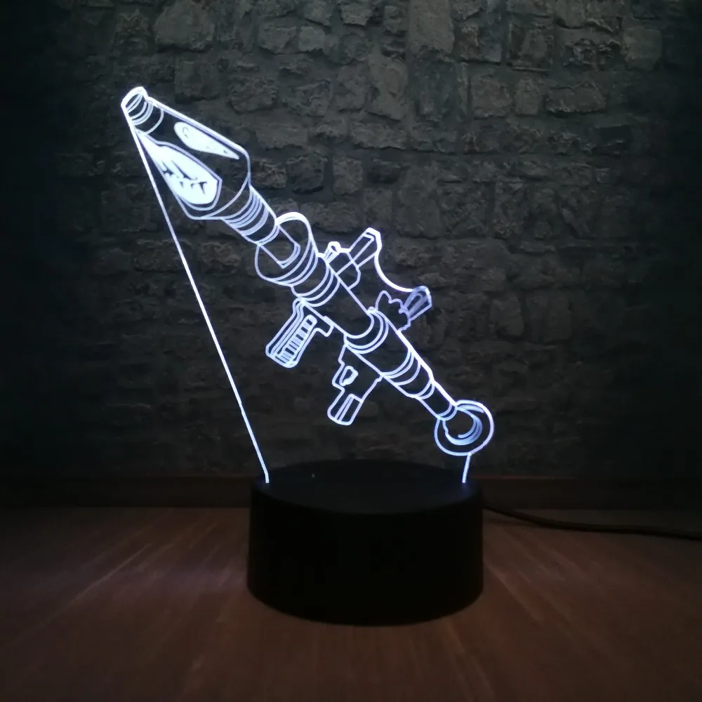 Креативный 3D светильник для игры в роли RGB Blub 7 цветов Ночной LED иллюзия домашний
