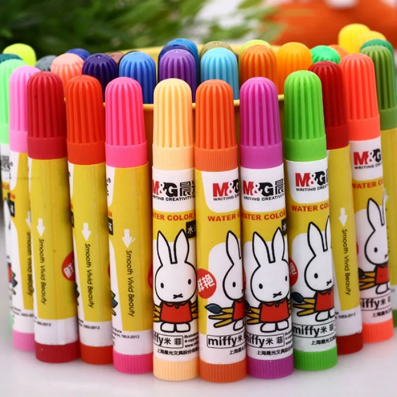 

MG 18 Акварельная ручка для офиса, школы, дома, канцелярские сумки, упаковка, акварельная многоцветная моющаяся цветная ручка, гладкая яркая к...