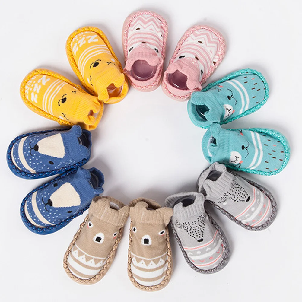 Baby Slipper Socks Toddler Boys Girls Anti-slip Warm Cotton Walking for 0-3 Years | Детская одежда и обувь