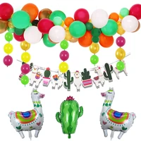 67pc alpaca llama party decoration supplies for party llama cactus foil balloons latex llama cactus banner baby shower birthday