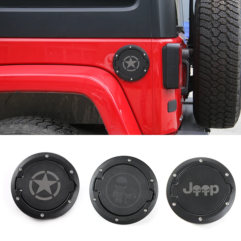 

MOPAI Car Exterior Fuel Tank Cover Fuel Cap With Rubber Gasket Ring Decoration For Jeep Wrangler JK 2007 Up Car Styling