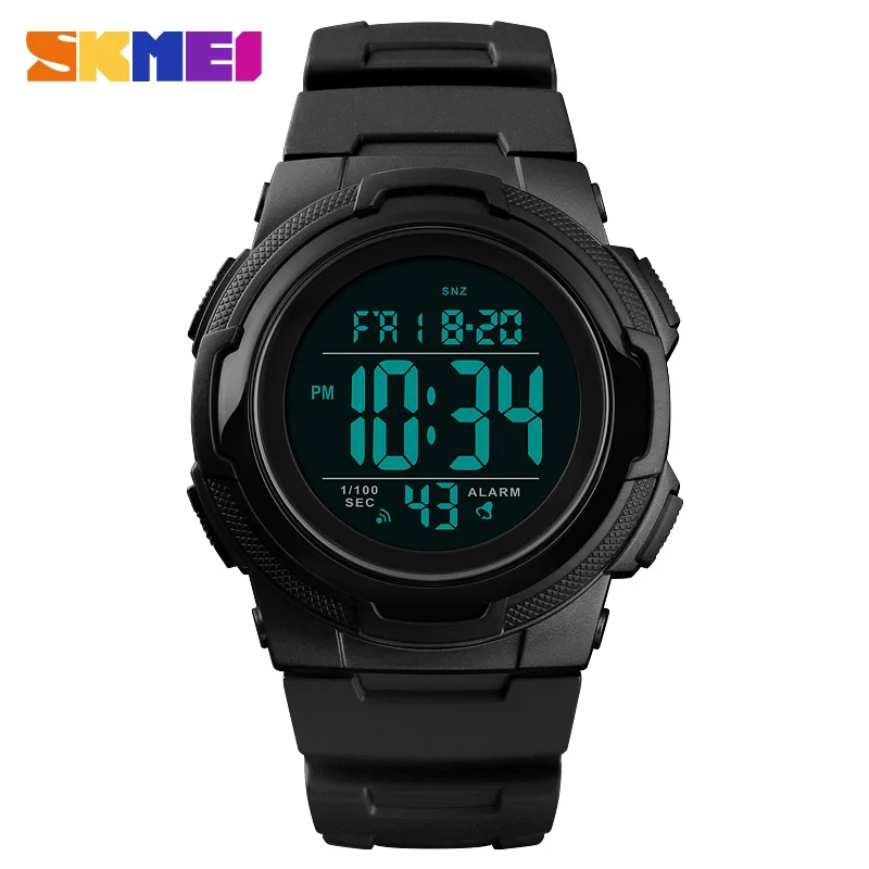 Black 1 SKMEI Мужские Цифровые часы спортивные часы армейские военные водостойкие часы мужские электронные мужские часы наручные часы relogio masculino 1423 - Цвет: Black 1